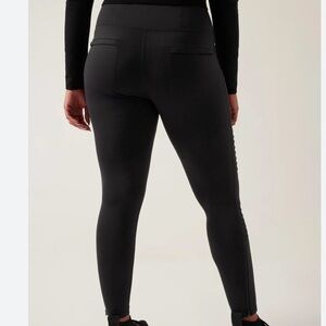 Athleta Delancey Herringbone Tight with side zippers